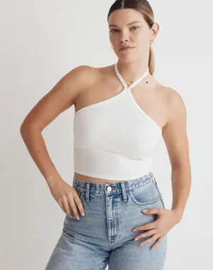 Madewell Supima Rib Halter Tank Top thumbnail 1
