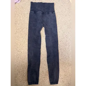 Free People Movement Good Karma Washed‎ Black Leggings S NWOT thumbnail 5