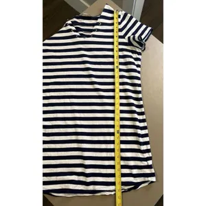 MICHAEL KORS Nautical Women’s 1X Blue & White Striped Dress Short Sleeve V Neck thumbnail 6