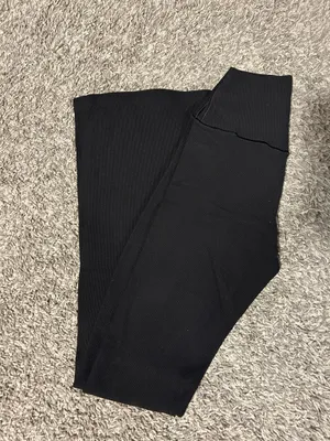 Aerie Ribbed Flare Leggings Ruched thumbnail 1