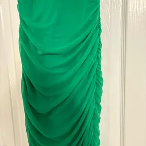 Green Ruched Maxi Bodycon Dress NWOT thumbnail 4