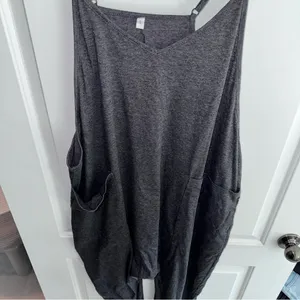Harem Jumpsuit Charcoal Gray Size Large thumbnail 4