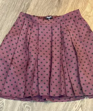 Madewell Pleated Mini Skirt Burgundy thumbnail 1