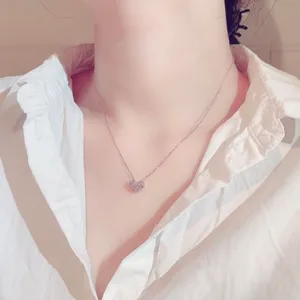 14K Rose Gold Plated Love Heart Pendant Necklace for Women thumbnail 4
