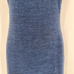 NWT Abercrombie & Fitch MIDI dress blue Heathered open back cut out‎ size small thumbnail 4