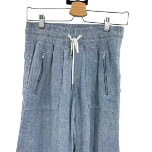 Athleta Cabo Linen‎ Wide Leg Pant Chambray Blue Size 0 thumbnail 4