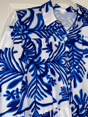 Blue & White Dress thumbnail 2
