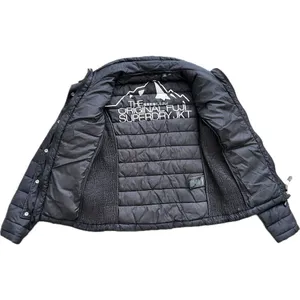 Superdry‎ Original Fuji Black Puffer Jacket Womans Size US 6 Double Zipper thumbnail 5