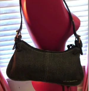 Vintage early 2000s Steve Madden mini shoulder bag black denim thumbnail 1