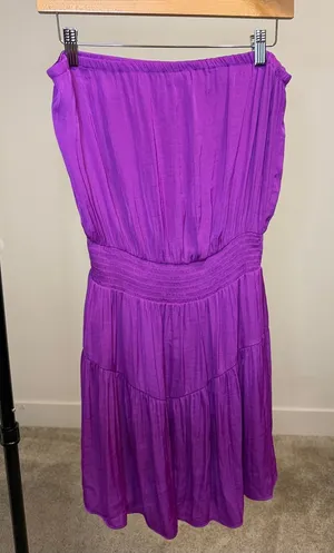 Naked Zebra Fuschia Strapless Mini Dress - Size Medium thumbnail 1