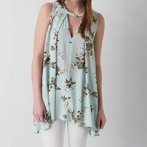 Free People Snap Out of It Tree Swing Tunic Mini Dress Faded Floral‎ Size Medium thumbnail 4