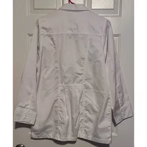 Carhartt Women's White Button Front Two Pockets Jacket Size S 29" Long x 20" PTP thumbnail 2