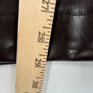 Old Navy‎ Extra High-Rise Barrel Leg Faux Leather Pants Chocolate Brown Sz 2 NWT thumbnail 7