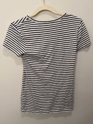 J.Crew Studio Tee Navy White‎ Striped Cotton T-Shirt Size XS thumbnail 5