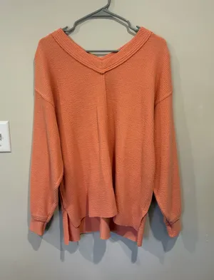 Pink Aerie Sweater V-Neck thumbnail 1