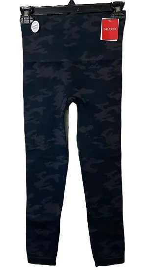 Spanx Look‎ at Me Now Cropped Leggings Black Camo 20099R Womens Medium NWT thumbnail 1