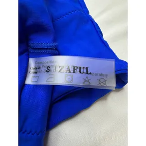Zaful Womens Two Piece Bikini Set Royal Blue Front Knot Top Black High Waist S thumbnail 9