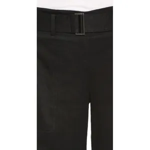 Vince Black Linen Blend Belted Utility Culottes Wide Leg Cropped Pants Size 6 thumbnail 5