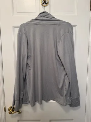 Cuddl Duds Flexwear Long Sleeve Wrap Light‎ Heather Gray Size Medium thumbnail 6