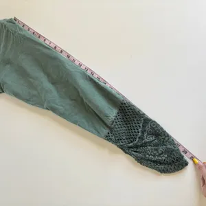 Pretty Angel Moss Green Linen Blend Pull On Tapered Pants Artsy Eclectic Medium thumbnail 7