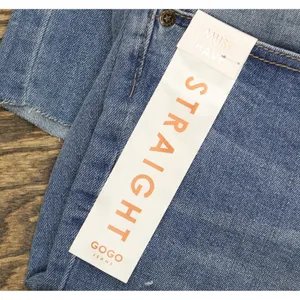 NWT Gogo Jeans Distressed Frayed Straight-Leg Jeans Medium White Wash Blue 20W thumbnail 8
