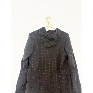 Lululemon Apres Yoga Jacket Black White Polka Dots Mid Length Hoodie thumbnail 12