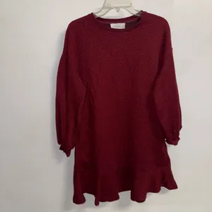 NWT $138 Anthropologie x Mare Mare Wine Odila Tunic Mini Pullover Dress S thumbnail 4