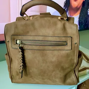 Stylish Brown Backpack Tan thumbnail 1