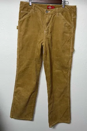 Vintage Dickies Ginger brown‎ Corduroy Carpenter Pants Women's Sz 9/29 thumbnail 1
