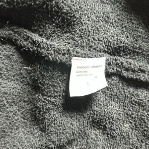 Star print fuzzy open midi cardigan Black thumbnail 3