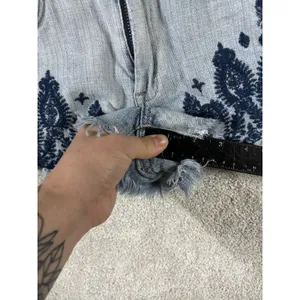 Blank NYC Cutoff Wedge Shorts Women's Sz 24‎ High Rise Distressed Denim Stretch thumbnail 8