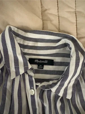 Madewell Women’s Blue & White Striped Hilltop Shirt thumbnail 3