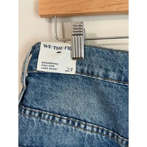 We The‎ Free FP Boomerang Denim Shorts Womens 27 Blue Crossover High Rise thumbnail 5