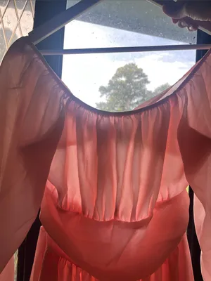 Zaful Light Pink Off-Shoulder Long Sleeve Ruffle Dress thumbnail 6