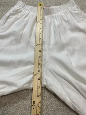 Show Me Your MuMu White Wide-Leg Linen-Blend Pants 100% Rayon Size XS thumbnail 11