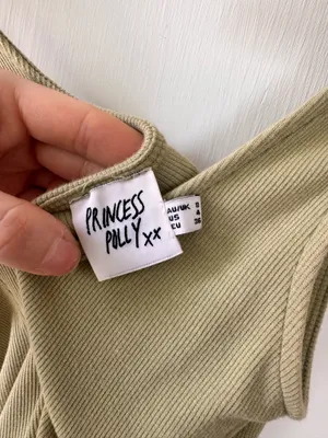 Princess Polly Sage Green Shoulder Tie Bodysuit thumbnail 5