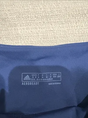 adidas Navy Women's Volleyball Spandex Shorts with Austin Junior Volleyball Logo thumbnail 2
