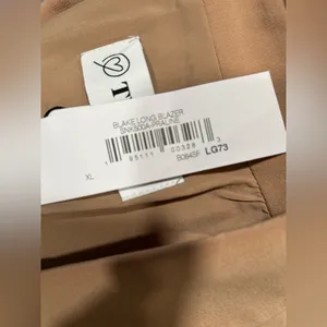 NEW The Drop Women's Blake Long Blazer XL Tan thumbnail 5