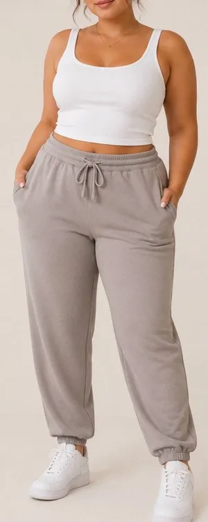 Barefoot Dreams Cozy Chic Luxe Sweatpant Joggers Women's XL Tall Beachrock thumbnail 1