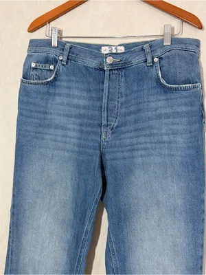 We The Free Women’s Maggie Mid Rise Raw Hem Straight Leg Jeans Sequoia Blue 31 thumbnail 3