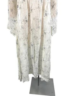 Namsar Linen Gauze Floral Print Oversized Midi Dress Size L/XL thumbnail 6