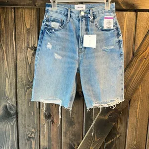 FRAME NWT High Rise Bermuda Jean Shorts‎ thumbnail 4
