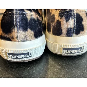 Superga 2750 FANVELVET Sneaker Leopard Velvet Print Tan Black size EU‎ 38 US 7.5 thumbnail 3