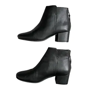 Steve Madden Ilana Ankle Leather Booties Women’s Size 8.5 Black Block Heel thumbnail 6
