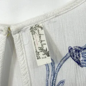 Free People Medium Slip Dress Adelaide Festival White Blue Floral Boho Mini 195‎ thumbnail 14