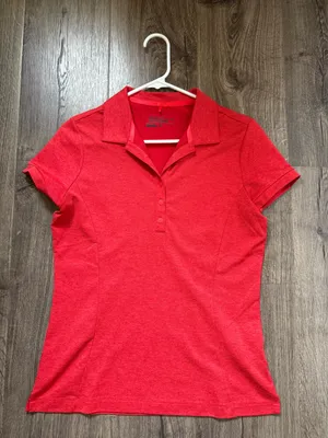 Nike Red Golf Polo Dri-Fit thumbnail 1