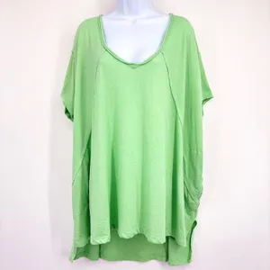 Free People Movement Keep It Casual Tunic‎ Women M Green Oversized Pockets Top thumbnail 3