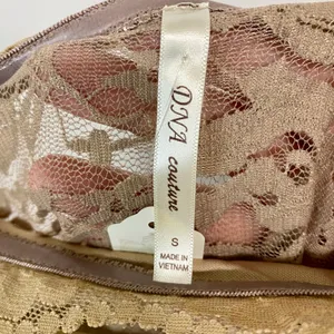 Couture Women’s Strapless Lace Tube Top Tan Size Large NWOT thumbnail 4