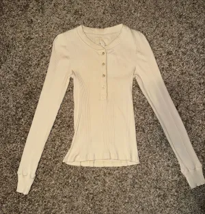 Aerie Ribbed Henley Long Sleeve thumbnail 1