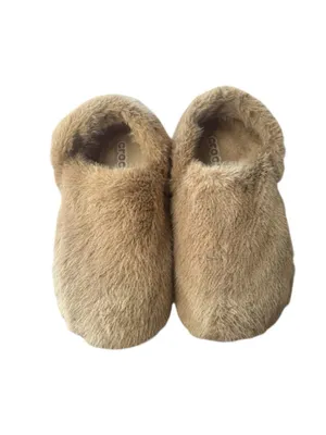 Crocs Classic Unfurgettable Clog in milk chocolate Brown Faux Fur Size 9 Womens thumbnail 3